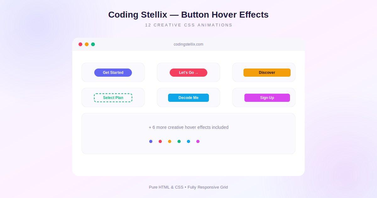How to Create Creative Button Hover Effects Using HTML and CSS