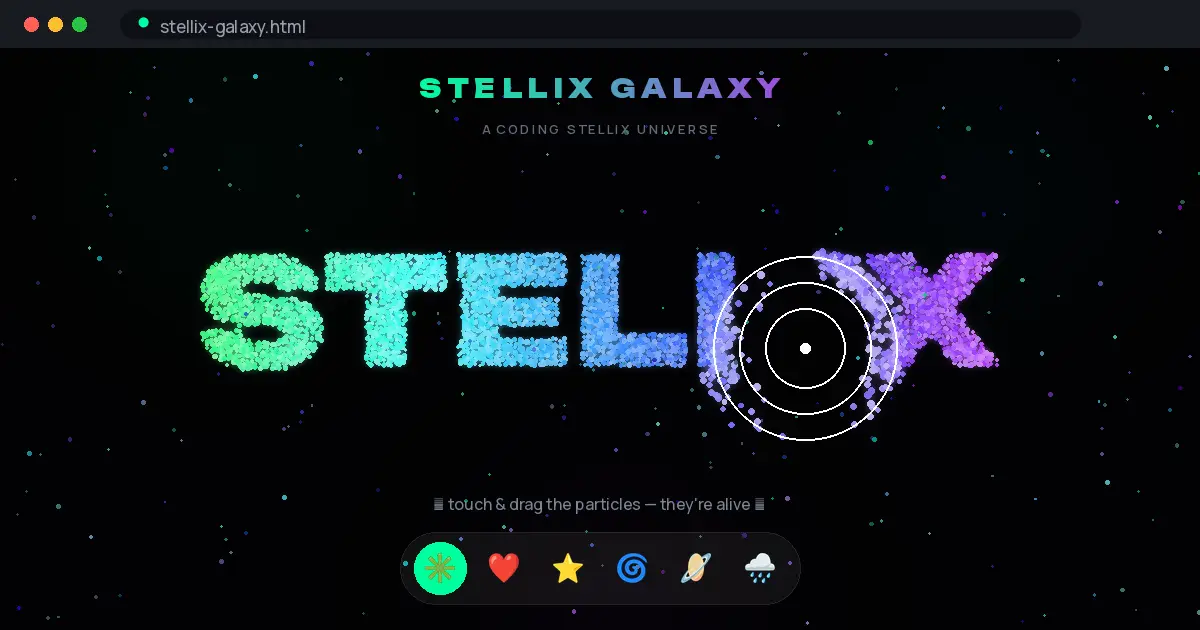 I Created Stellix Galaxy Using HTML, CSS and JS
