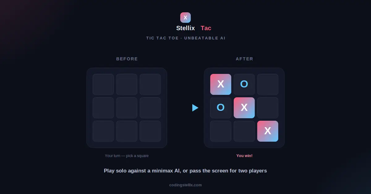 How to Create an Unbeatable Tic Tac Toe Game AI With HTML, CSS and JavaScript